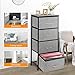 COSYLAND 4 Drawer Dresser Storage Tower, Fabric Organizer Unit Stable for Bedroom, Closet, Entryway, Hallway, Nursery Room Black