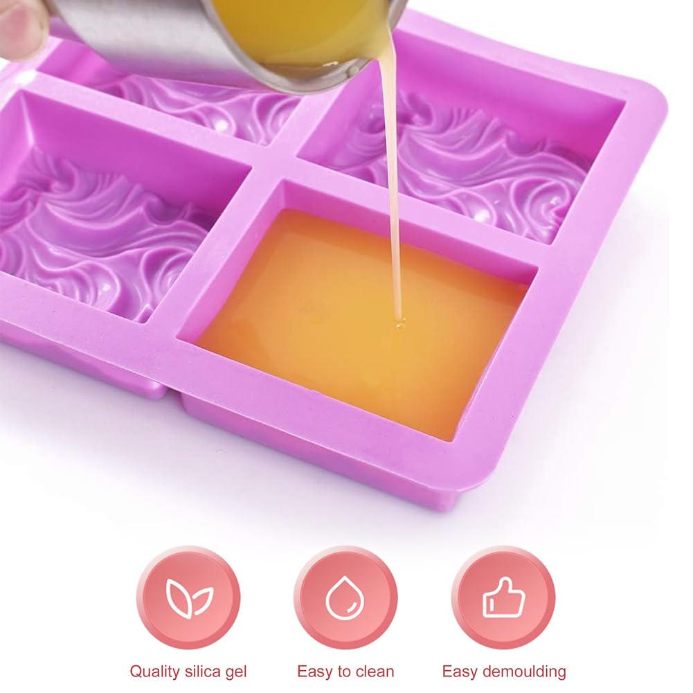 Stampi Per Sapone In Silicone - Set 2 Forme Rettangolare E Ovale Per Fai Da Te - Foto 11