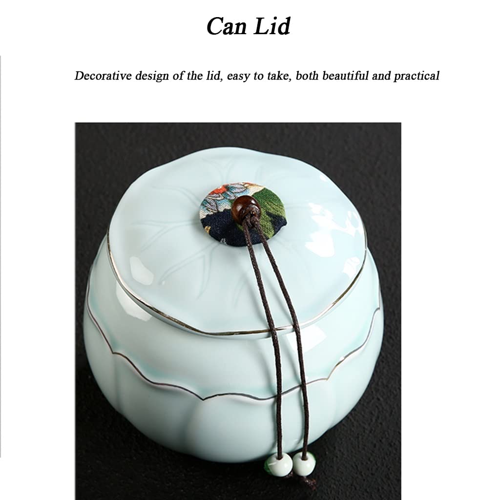 Barattoli per Il tè Barattolo per Alimenti in Ceramica con Coperchio ermetico, Confezione Regalo ermetica per la casa in Stile Nappa per caffè, tè, condimenti, Cereali, Zucchero -
