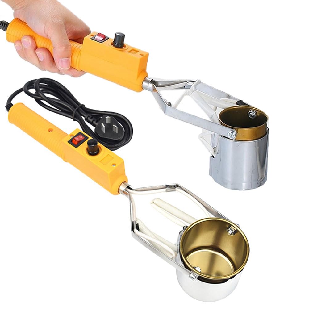 ZbOLi Hand-held Lead Melting Pot, Portable Melting Furnace Soldering Crucible, 500/1500/3000g Capacity for Casting Tin, Electrical Soldering Tools Soldering Supplies, for Melting Tin Lead Glue Wax C