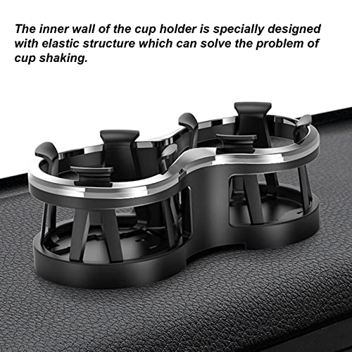Portavasos Expansor Para Carro 2 en 1 Negro Universal miniatura 2