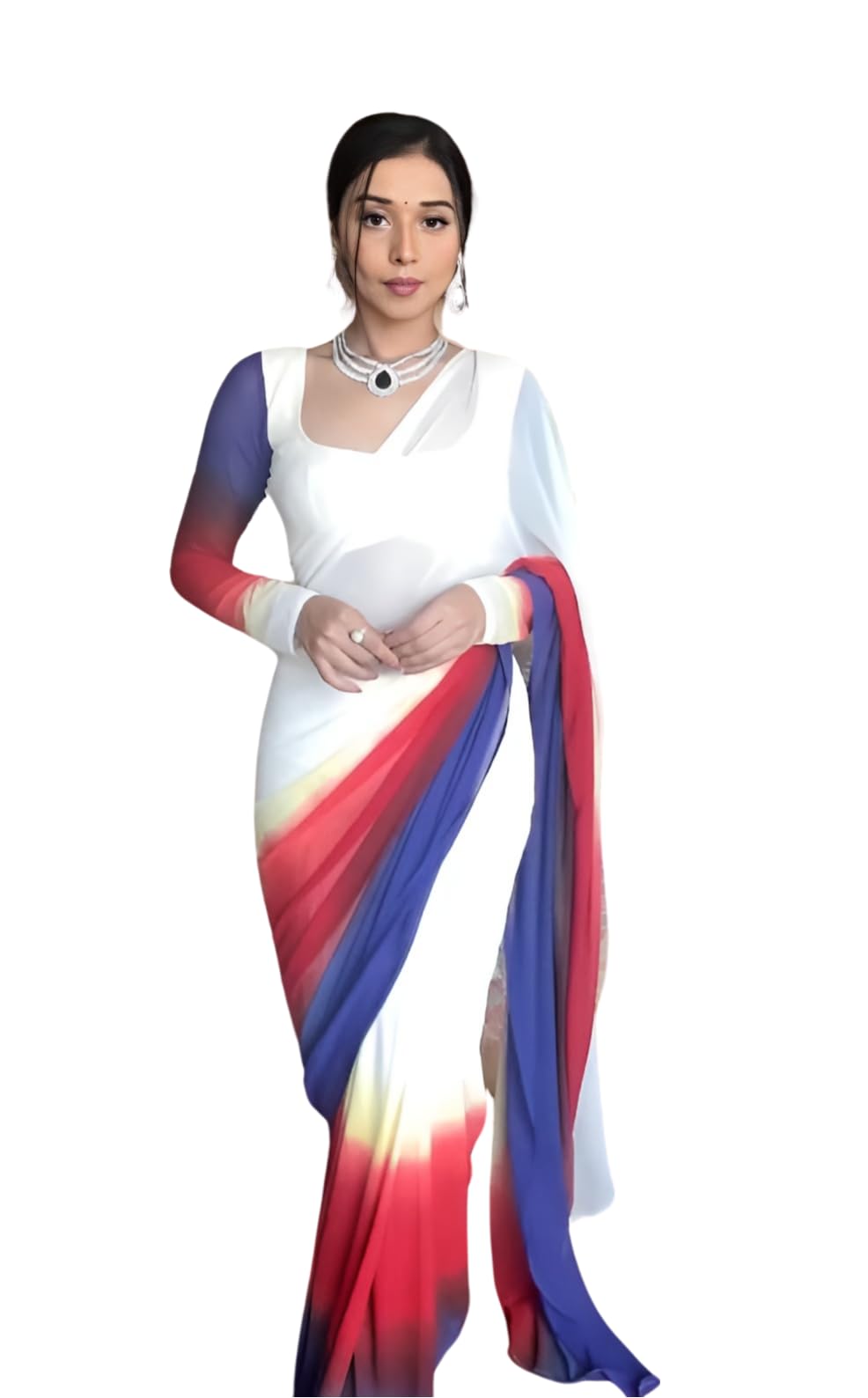 Alia bhatt Saree Rocky aur rani movie saree celebraty inspired sari Bollywood partywear Georgette Printed saree