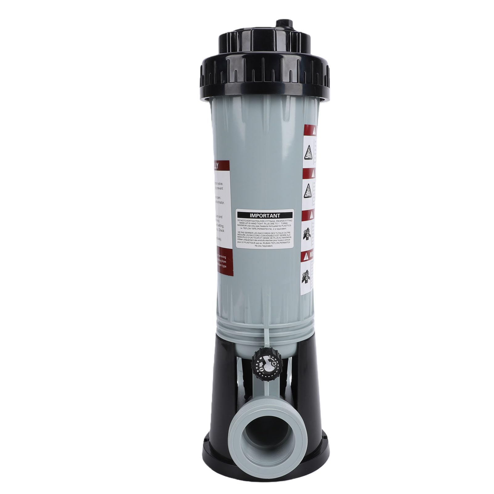 Fockety Automatyczny Chlorator Basenowy, Uniwersalny Chlorator Basenowy z regulacją Wydajności, Automatyczny Podajnik Chloratora do Basenów Naziemnych i Naziemnych, Basenów, Spa