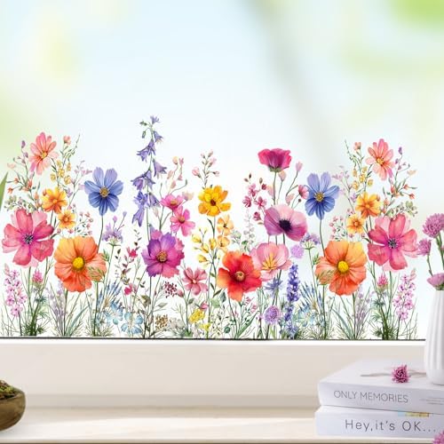 Lot De 9 Feuilles D'autocollants Double Face Pour Fenêtre De