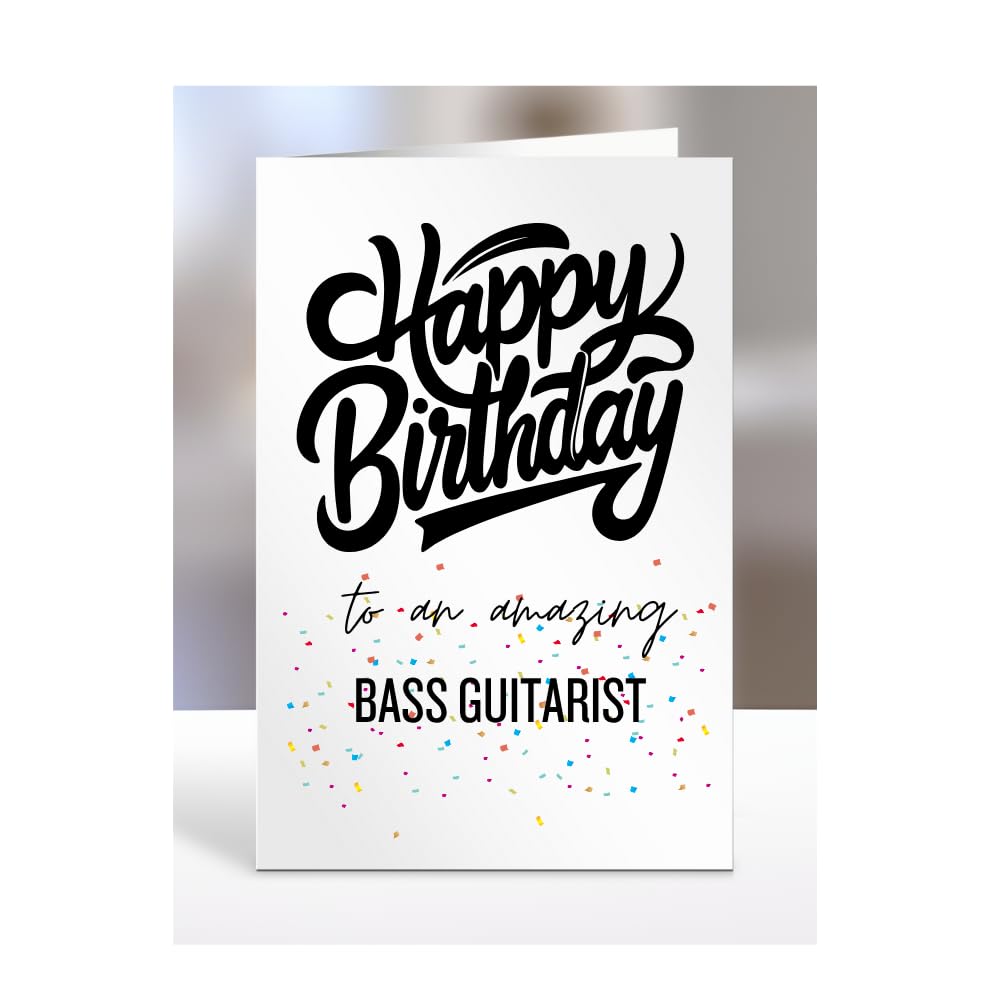 Card for bass guitarist, Happy Birthday Gifts for Men or Women, Him, Her, Presents for Christmas, Appreciation, To an amazing, A5-169_10 — image 1