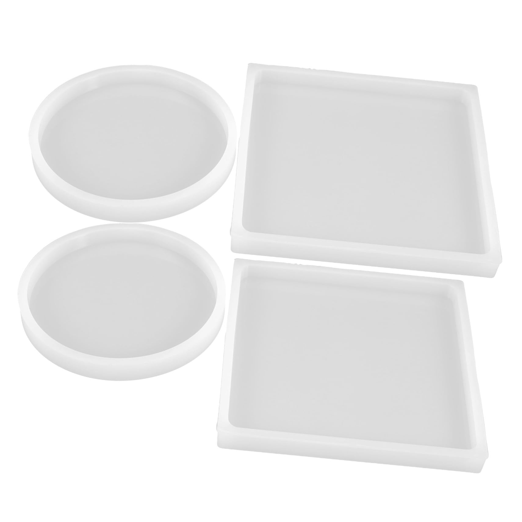 ARTIBETTER 5 Sätze Harz Coaster Formen Handwerk Untersetzer Formen Cup-pad-form Silikon -untersetzerform Silikonformen Silikon-untersetzerform Tassenform Epoxidformen Kieselgel 4 Stücke * 5