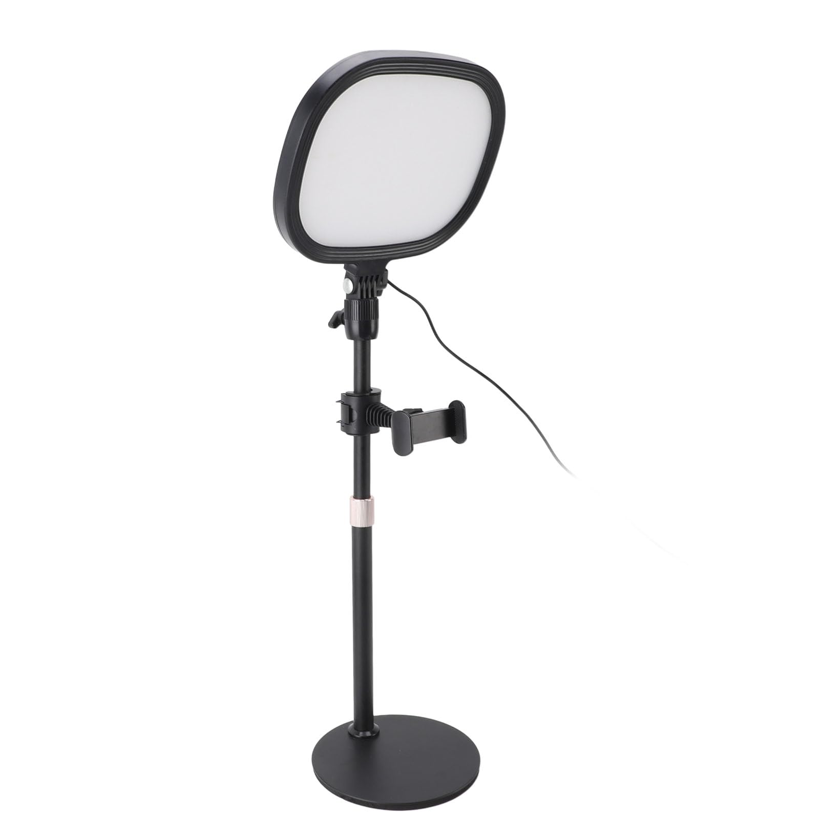 Cryfokt Kit di Illuminazione per Videoconferenze da Tavolo con Design a Luce Morbida e Supporto per Telefono per Videochiamate e Trucco con Zoom