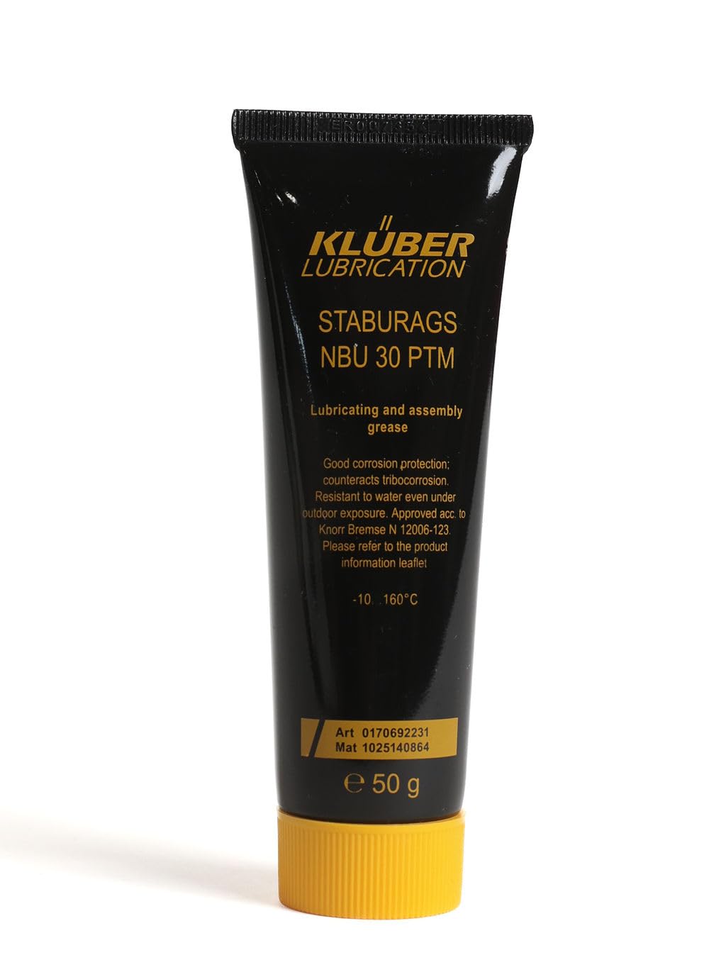 Kluber Lubrication Staburags NBU 30 PTM for Water Valves & Taps-Valve Spindles-Cylinder Guides-External Brake Components-ABS Sensors in Vehicles 50g Tube