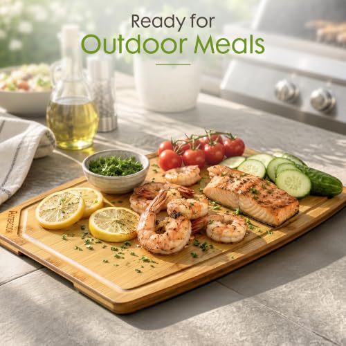 [Prime] 16"×12" Astercook Large Bamboo Cutting Board w/ Juice Groove - image 7