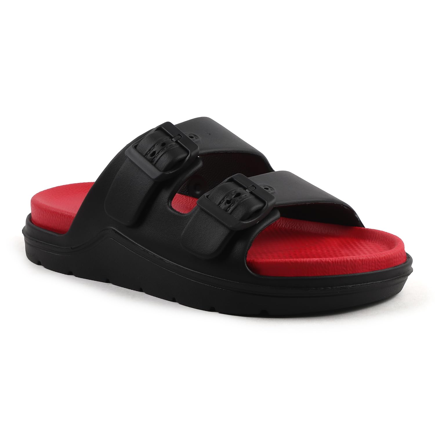 duckins Men’s Double Strap EVA Slippers | Lightweight Adjustable Buckle Slides | Anti-Skid Comfortable Casual Sandals for Indoor Outdoor-picture-32