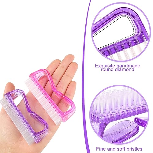 Jitnga Confezione da 4 Spazzole per Unghie