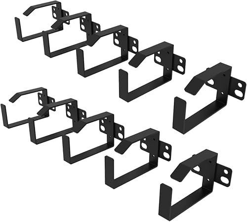 Paquete de 10 ganchos en D de 1.7 x 2.7 pulgadas, organizador de cables para rack de servidores, juego de anillos organizadores de cables de red