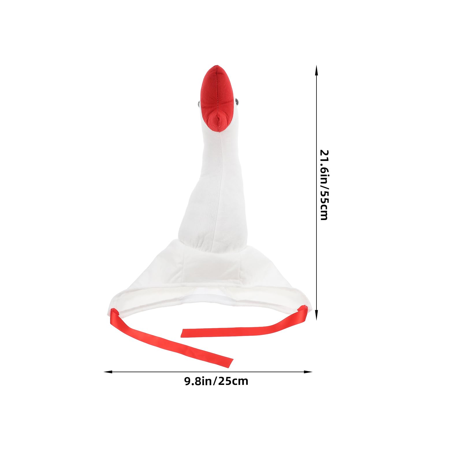 UKCOCO Funny Goose Hat Adjustable Plush Headband Hat for Costume Parties and Cosplay Photo Props Animal Dress up Accessories for Kids and Adults - Image 2