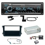 Inklusive Radioblende, CAN-Bus-Adapter inkl. Quadlock auf ISO-Adapter und Antennenadapter mit Phantomeinspeisung.