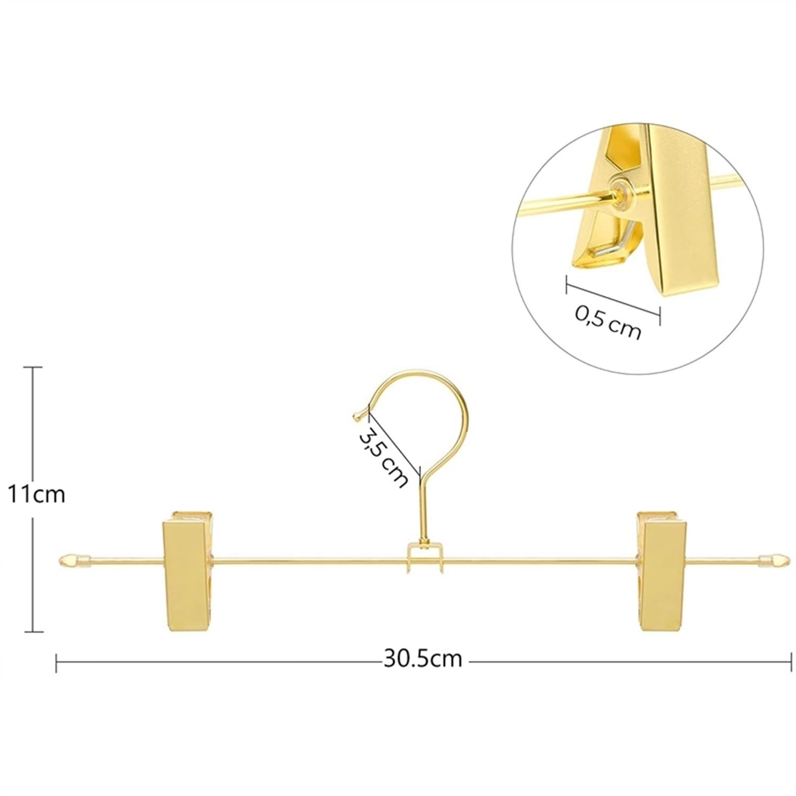 Perchas de metal para pantalones con clips antideslizantes, solución que ahorra espacio para pantalones, faldas, jeans, pantalones cortos y ropa de niños, perfecto para uso en interiores