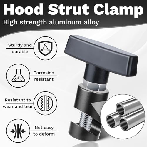 Image of ecocstm 2 PCS Car Hood Prop Struts Clamp, Hood Strut Clamp, Car Hood Holder
