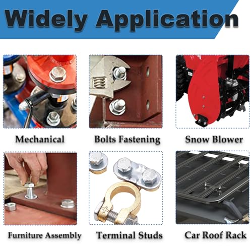 image for Mriuuod 180pcs 1/4-20 Nuts and Bolts Assortment Kit, 1/4