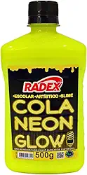 Produto Para Slime Cola Glow Neon Amarela 500gr. - 01 Unidade, Radex, 7304, Multicor