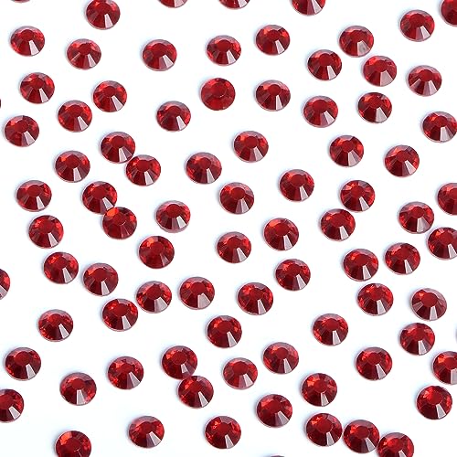 Image of Bymitel Hotfix Crystal Rhinestones Round Gems Iron on DIY Jewelry Making Flat Back for Crafts,Siam, 1.6mm(SS4 /2880pcs)