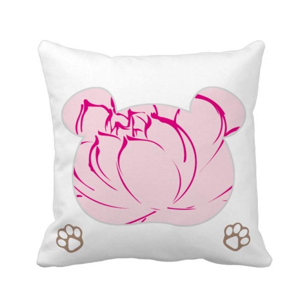 Housse de coussin lotus fleur déco lit chambre adulte motif zen