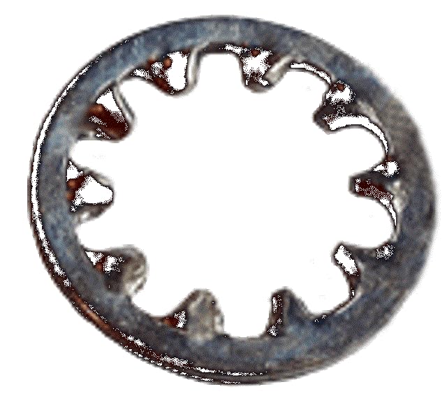 #8 Internal Tooth Lock Washers (Pack of 100), Zinc Plated Steel, Great for Machine Screws & Bolts - by Chipmunk Hardware