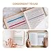 KALLORY 6Sets Highlighter Tape Long Sticky Book Tabs for Annotating Transparent Page Markers for Reading and Note Taking and Easy to Use for Study Supplies