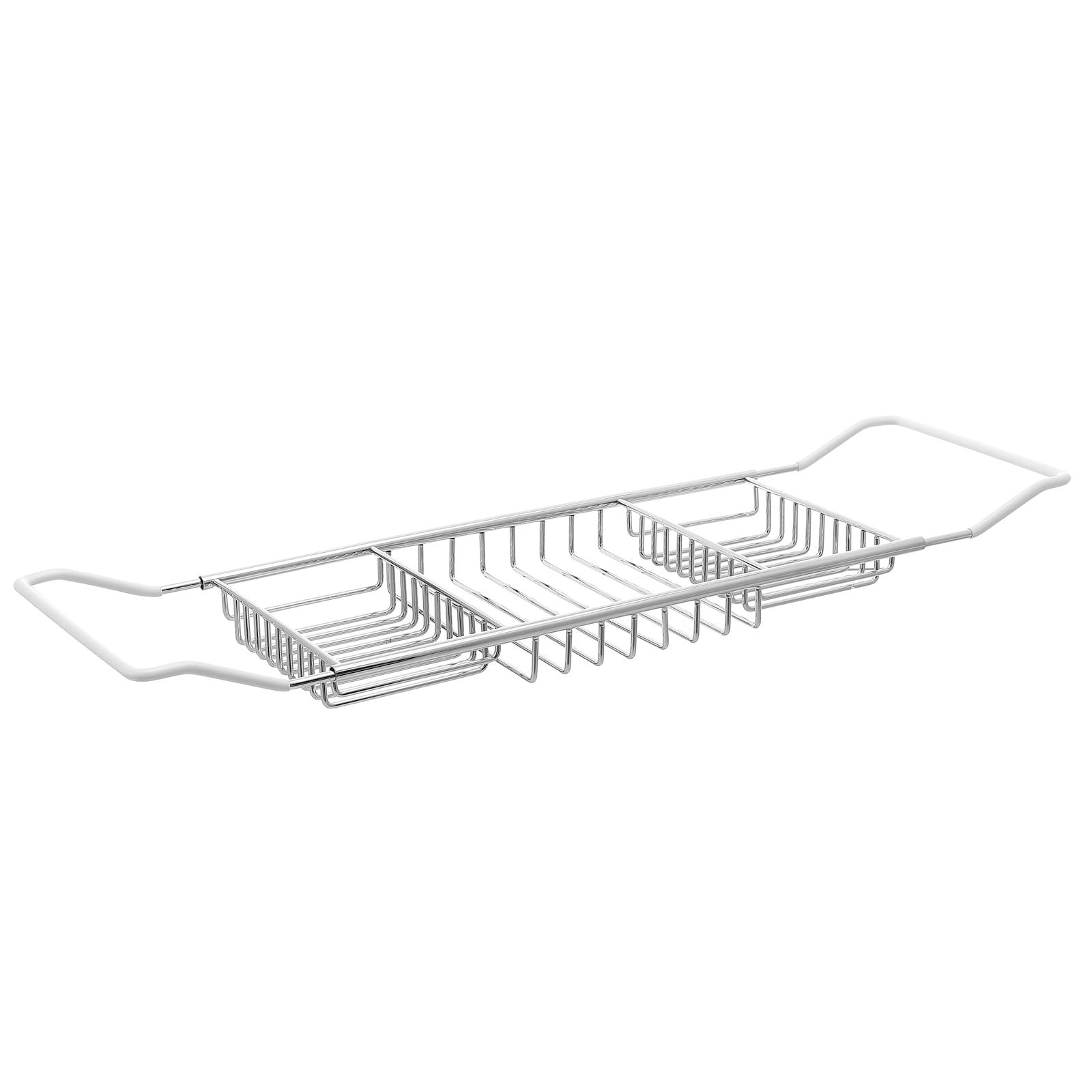 CALLARON Bandeja de Acero Inoxidable para Bañera Soporte Telescópico Multifuncional, Estante Ajustable para Libros y Tabletas, Adecuado para Baño Relajante