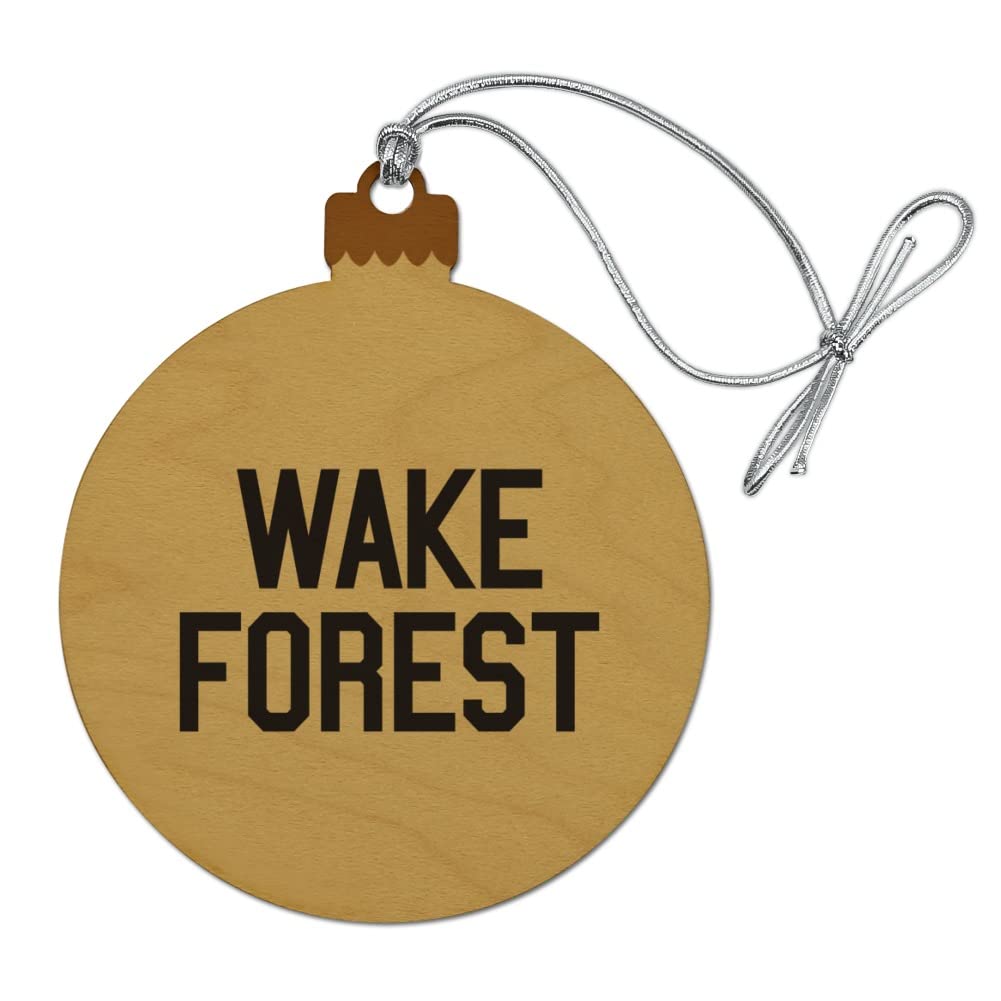 GRAPHICS & MORE Wake Forest University Secondary Logo Wood Christmas Tree Holiday Ornament