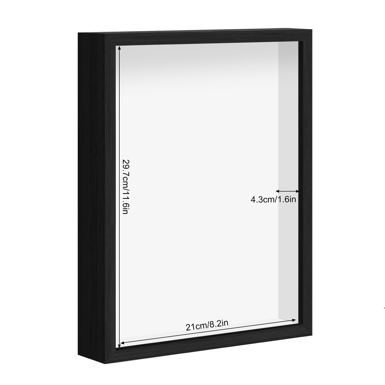 Woobroo A4 Box Frame for Crafts 3D Deep - 3D Shadow Display Case for Objects up to 3cm for Crafts Anniversary, Wedding, Graduation - Image 2