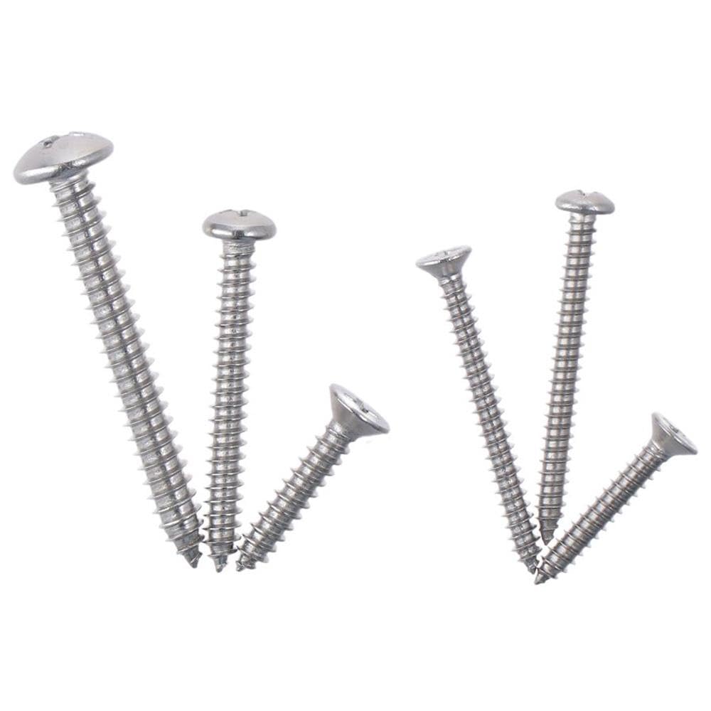 Philips - Set di 570 viti autofilettanti Philips a testa piatta in acciaio inox 304 con scatola portaoggetti, viti autofilettanti a testa svasata a croce con testa cilindrica, per dispositivi
