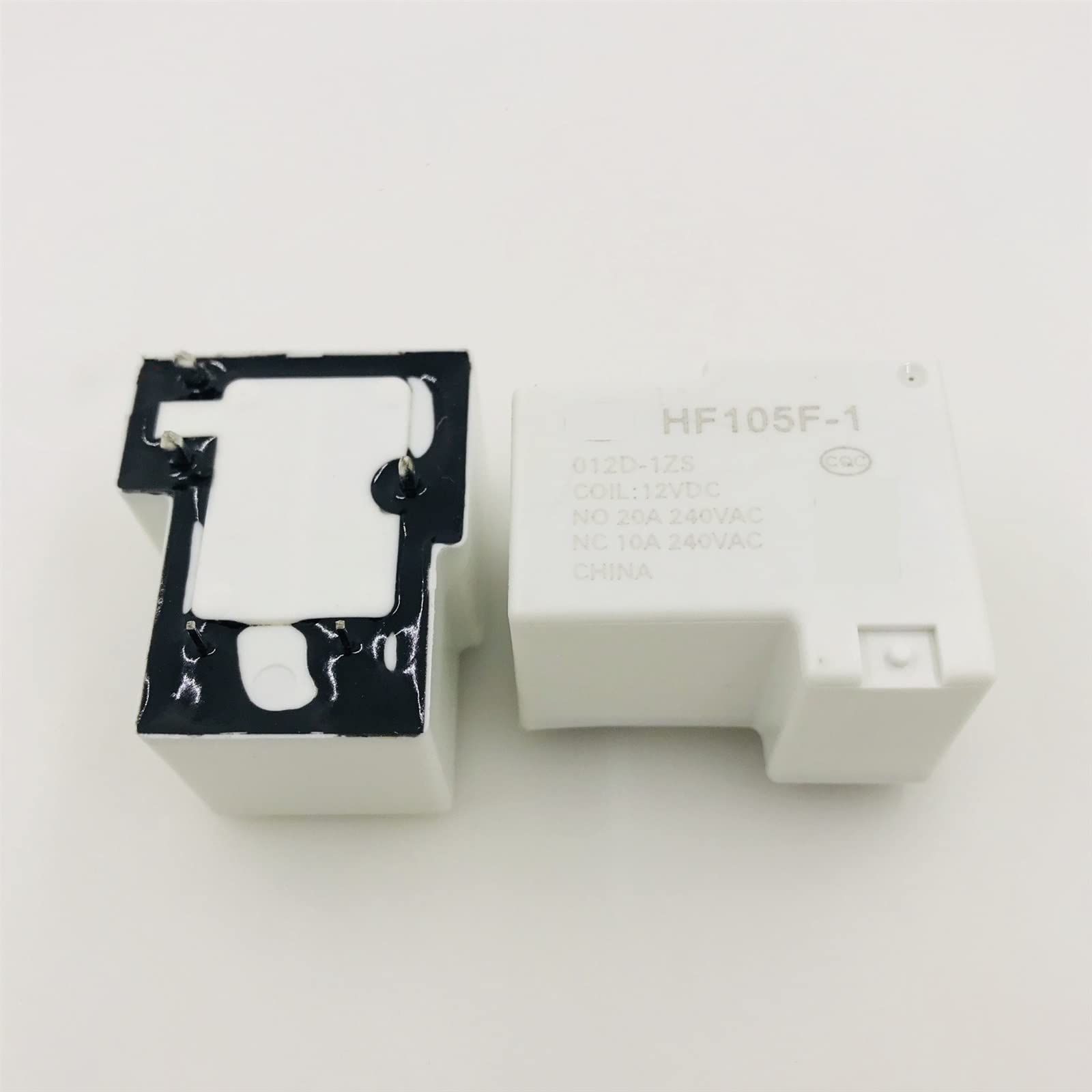 AERBNYEQP 5Pcs Relay JQX-105F-1 012D-1HS 024D-1HS HF105F-1 HF105F JQX 105F 1 012D 1HS 4PIN Normally Open 30A