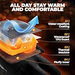 rivmount Winter Waterproof Ski Snow Warm Gloves for Women Men, Windproof Cold Weather Thermal with Touchscreen Fingers, for Running Driving Cycling Hiking Biking Outdoor Sports Daily Work - Image 3