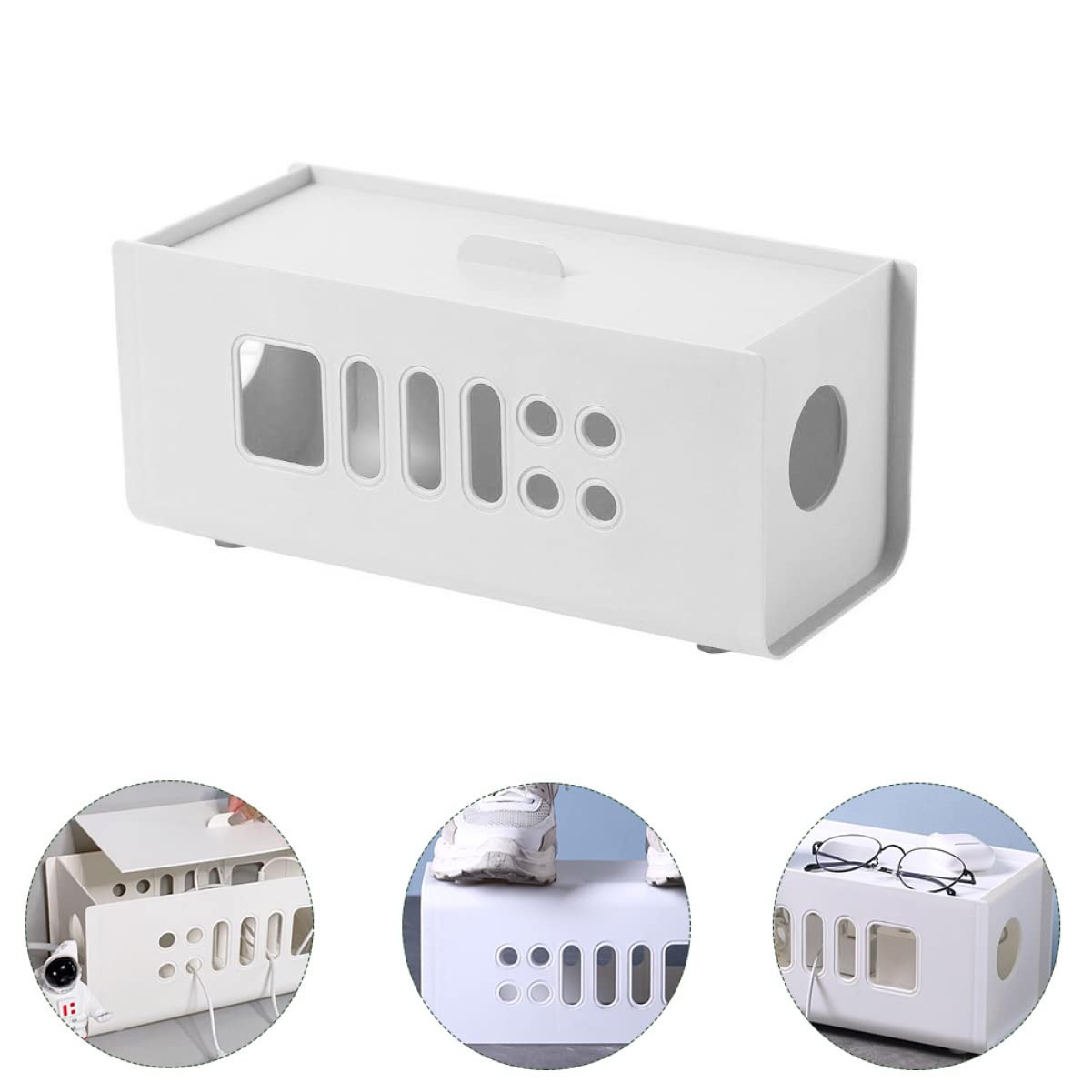 Gatuida Caja De Almacenamiento Para Cables De Alimentación Hogar Organizador De Cables Resistente Al Desgaste Para Dormitorio Accesorio Para