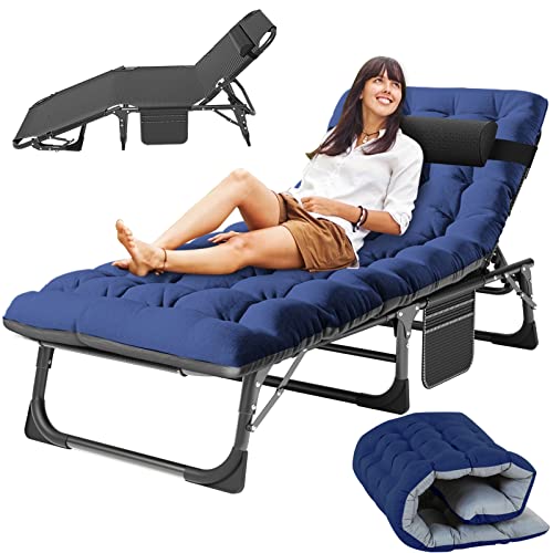 Slsy Sleeping Cots For Adults, 5-Position Folding Chaise Lounge Chairs Outdoor, Portable Folding Bed Cot Lounge Chair For Beach Lawn Camping Pool Sun Tanning #TOP22