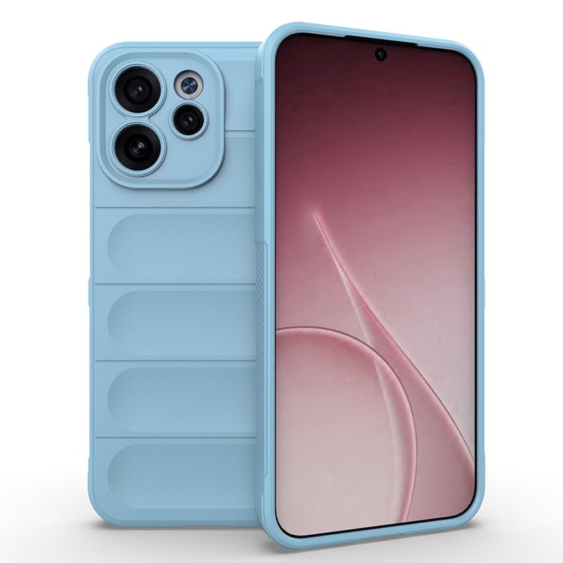 Coque Oppo Reno 15 Pro Max 5G antichoc silicone rigide bleu 3D