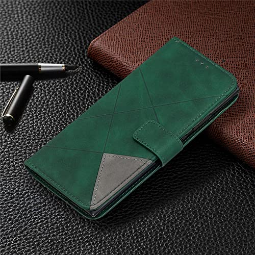 Étui en cuir de luxe pour Samsung Galaxy M23 5G housse protection élégante verte