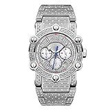 JBW Men's Phantom 1.00 ctw Diamond Chronograph Stainless Steel Watch, 42MM