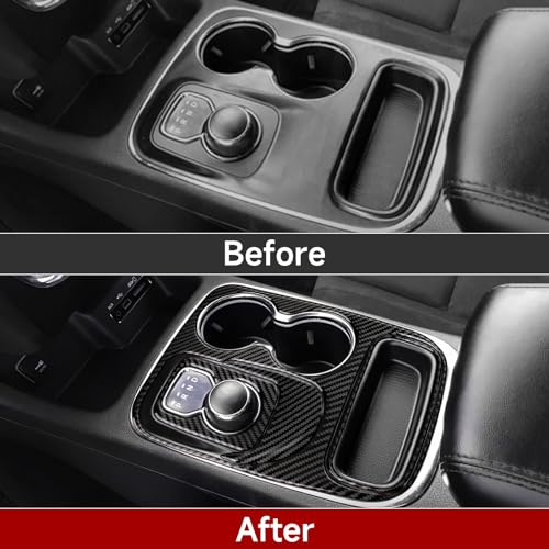 Image of Gear Shift Panel Decals for 2014 2015 2016 2017 Dodge Durango Accessories Car Carbon Fiber Stickers, B