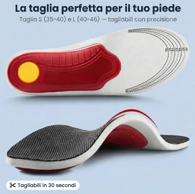 sensa - ArcoFlex cammina senza dolore -dalla mattina alla sera (Bianco-1Paio,40-46CM)