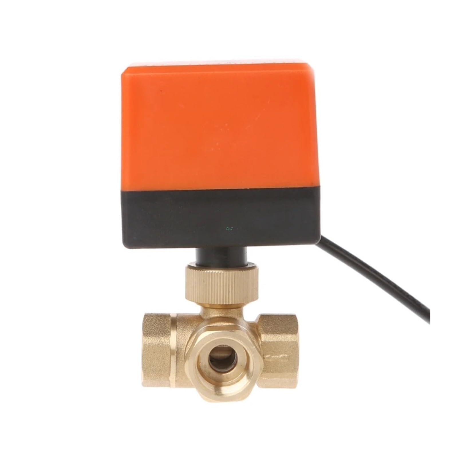 HKYPCOKVK 1-1/2'' Three Way L Type Motorized Ball Valve 220V 12V 24V Brass Electric(24V-CR02)