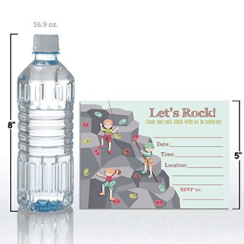 Amanda Creation Rock Climbing Birthday Party Fill In Invitations Set Of 20 With Envelopes #TOP3