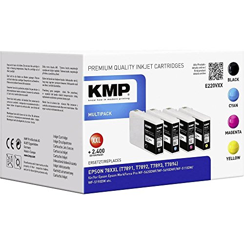 KMP Patronen-Multipack E220VXX Cyan, Gelb, Magenta, Schwarz