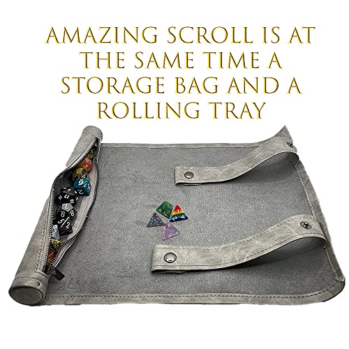 Gargoyle, Dice Scroll Mat, Grigio - Rolling Mat
