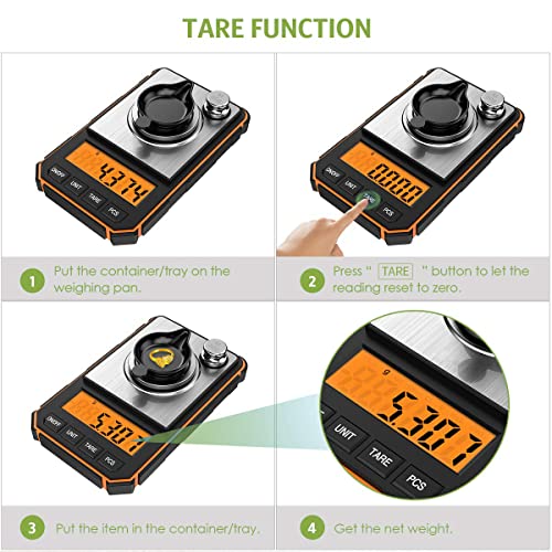 Keekit Digital Pocket Scale, 50G 0.001G Professional Milligram Scale, Portable Jewelry Scale With 50G Calibration Weight, Weighing Pan, Lcd Backlit Display (Battery/Tweezers Included) #TOP3