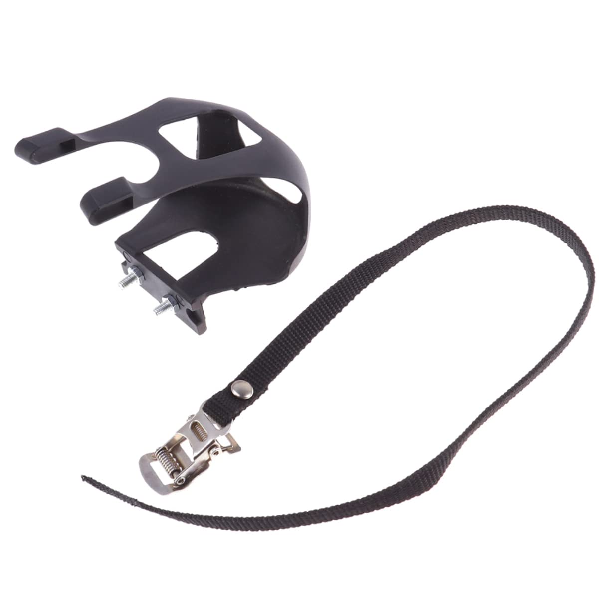 BESPORTBLE 8pezzi Tacchette Per Bici Con Cinghie Fisse Pedali Antiscivolo Per Bicicletta Da Corsa e Mountain Bike Nero Installazione Facile Leggere e Resistenti Al Sole Regolabili Per Tutti