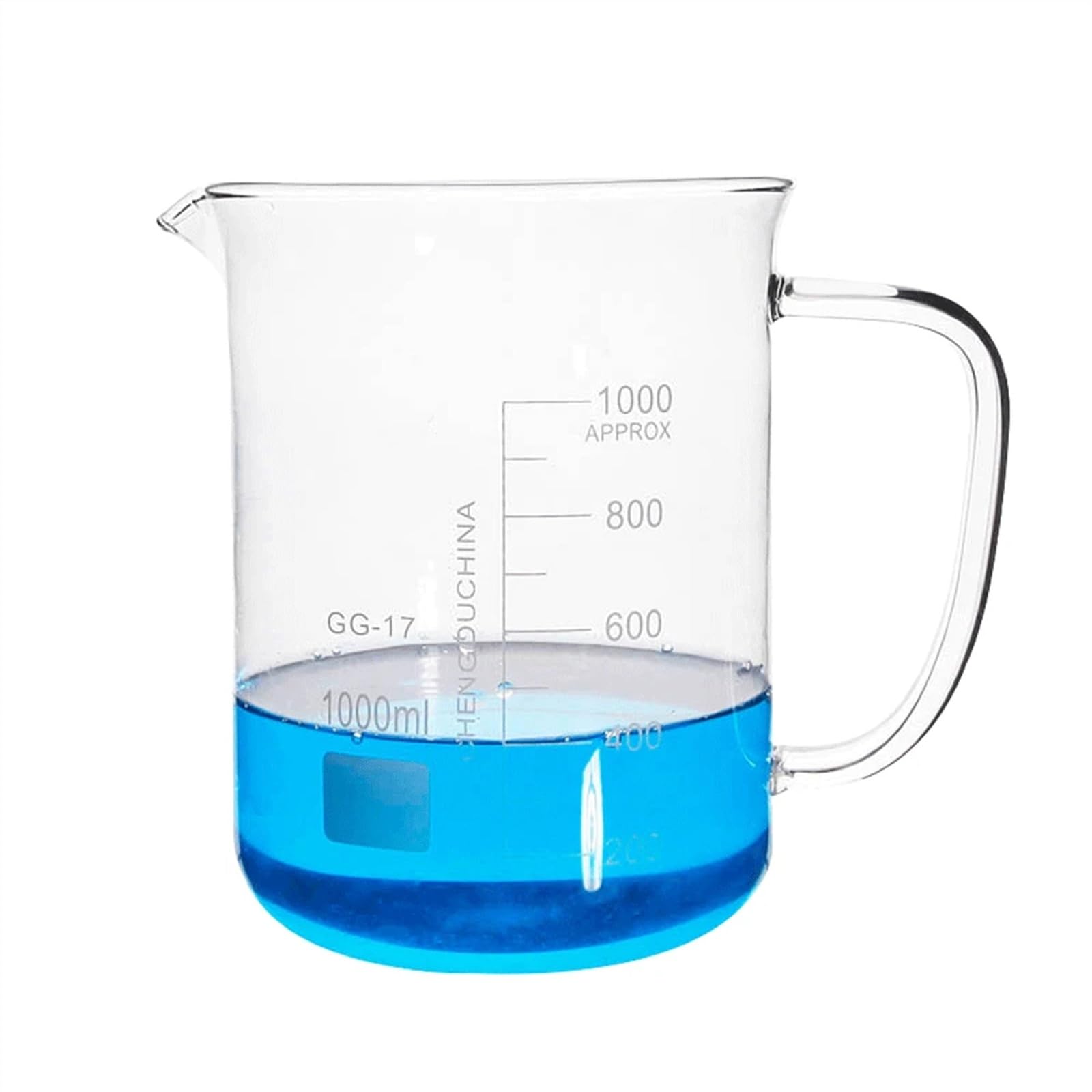 Vaso de precipitados Graduado con asa de 250, 400, 500, 600 y 1000 ml para experimentos de Laboratorio (2000 ml)