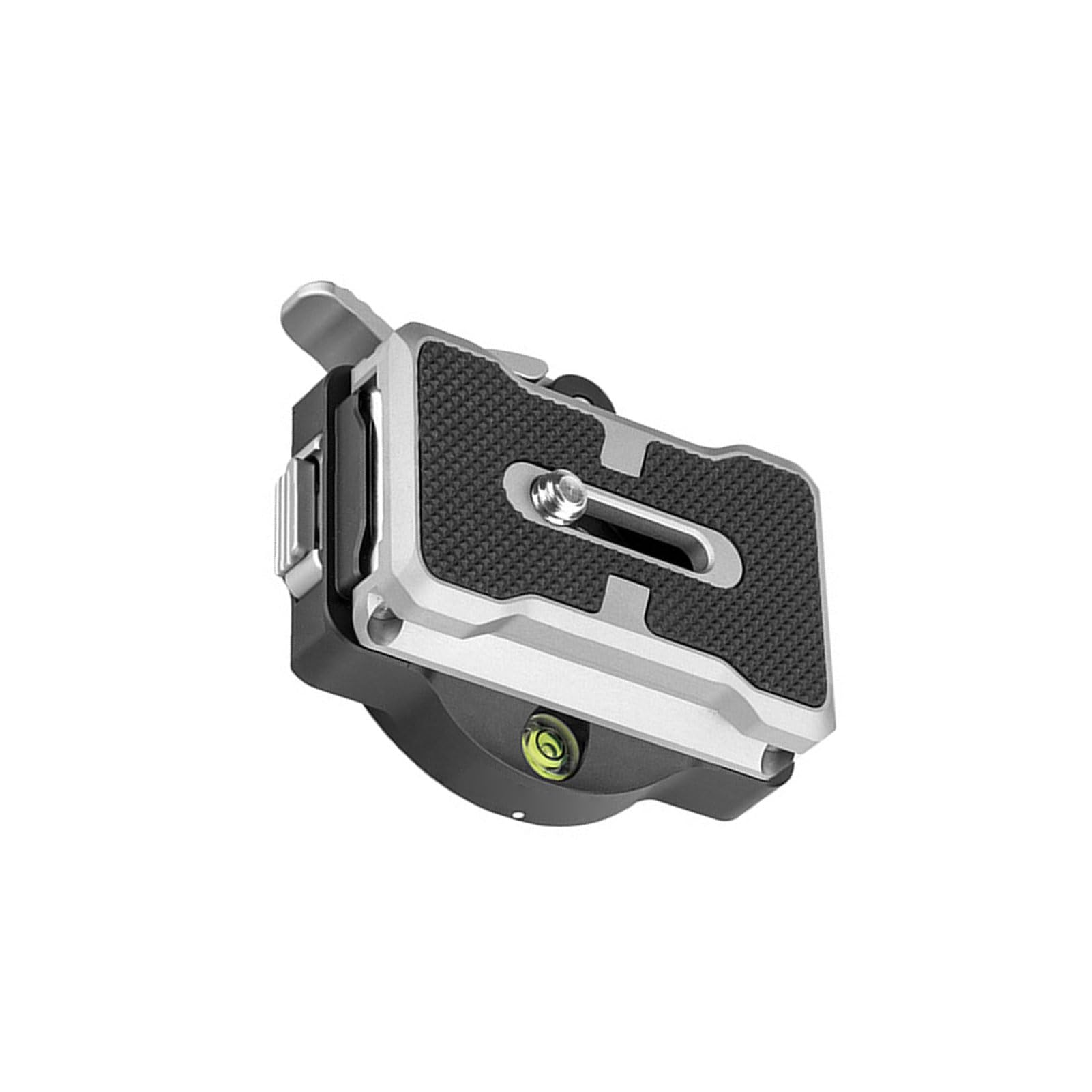 Jectse Piastra a Sgancio Rapido della Fotocamera, di Bloccaggio Automatico con Perno di Posizionamento per Scatti Verticali, Fori per Viti da 3/8 Pollici e Morsetti Standard Arca da 38 (BLACK)