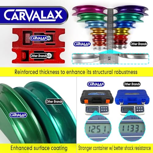 Carvalax Pipe Tube Bender Set, for 1/4” to 7/8” O.D, 90° Ratcheting Tubing Bender Kit with Reverse Bending Adapters and 7 Multi-Color Aluminum Heads, for HVAC Air Condition Hydraulic Work - Image 7