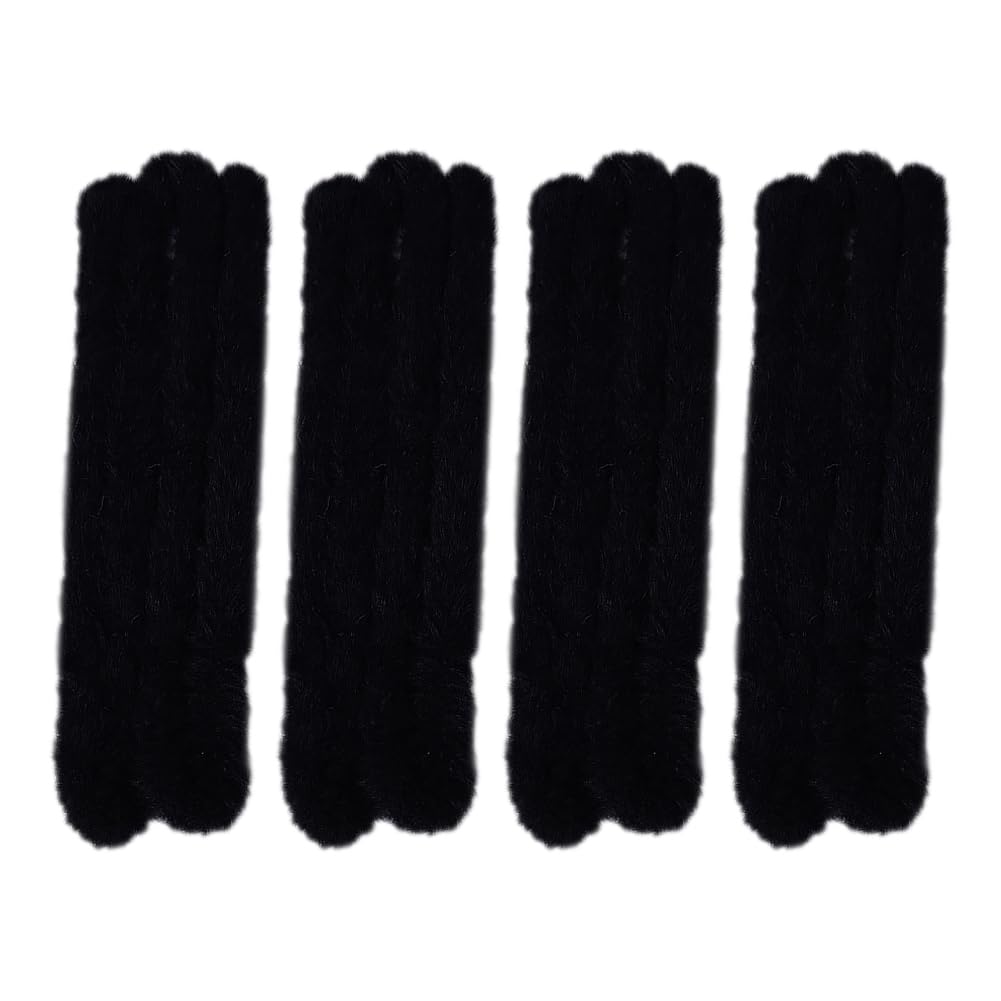 JIHUOO 4 Pcs 20 mm x 1 Meter Extra Thick Long Pipe Cleaners Big Chunky Chenille Stems Giant Chenille Sticks Fuzzy Pipe Cleaners Stems for Home Decorations Black