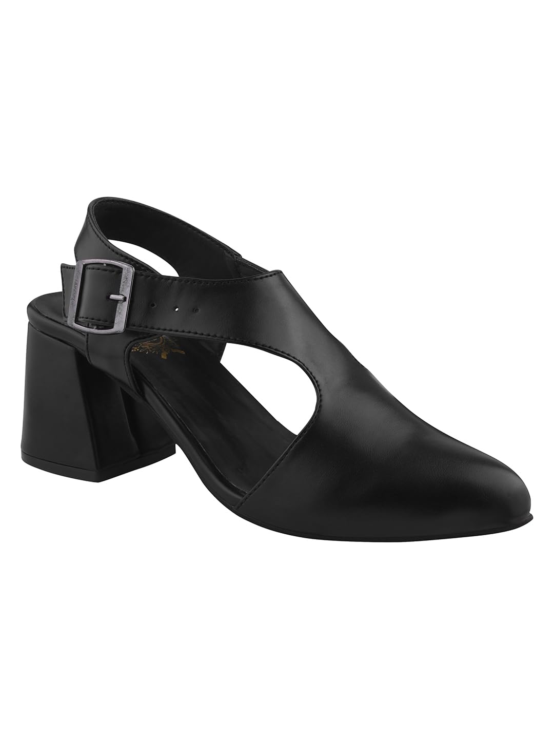 Women's Stylish Block Pump Sandal Elegant Open-Toe Party & Casual Footwear Comfortable Mid-Heel Slip-On-image-2